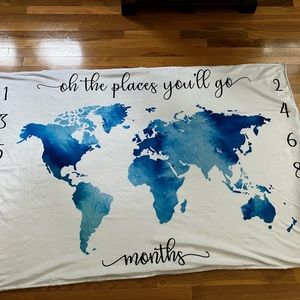 Travel Theme Milestone Blanket